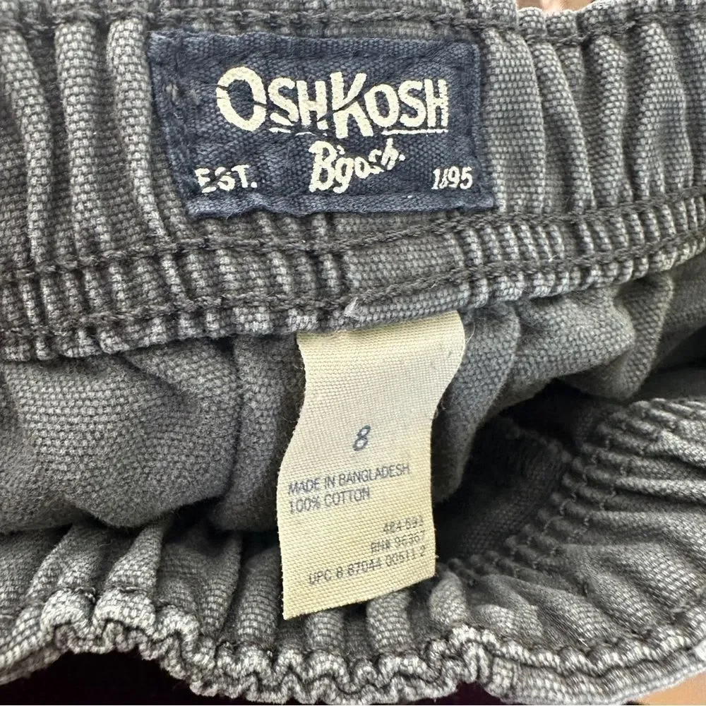 OshKosh B'gosh Boys Kids Gray 100%‎ cotton drawstring Pants